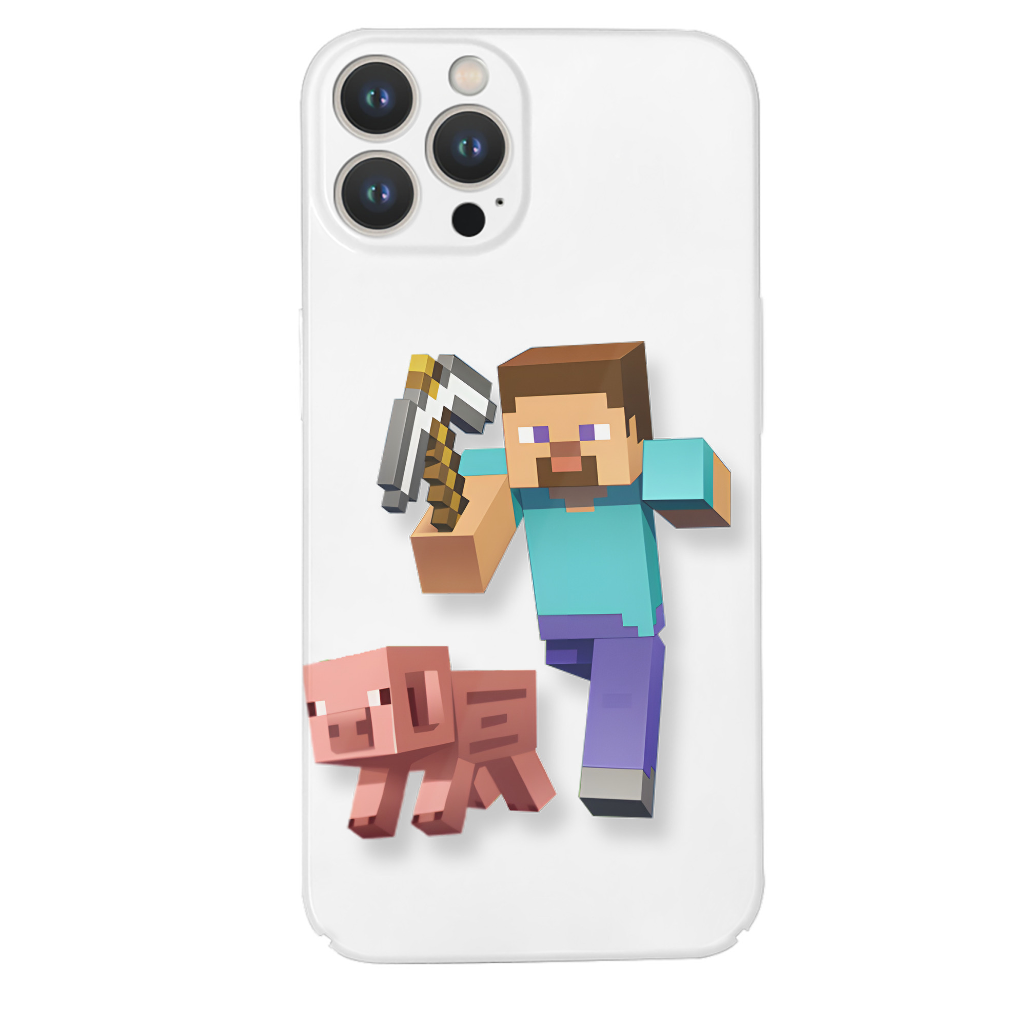 （画像用） マインクラフト ブロックの世界 Minecraft MC Block world 【iPhone 14シリーズ対応】ハードケース
